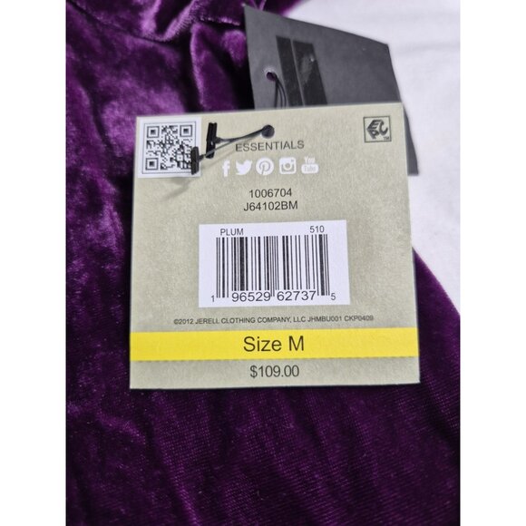 John Mark Women's Shirt Top Size M Long Sleeve Relaxed Fit Velvet Purple (16) - Picture 12 of 12